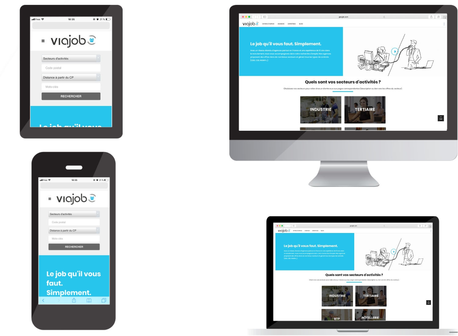 site web responsive sur tous les écrans